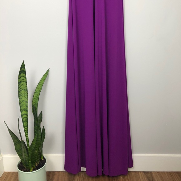 NWOT Etro Purple Deep V Maxi Dress Gown - Picture 6 of 13